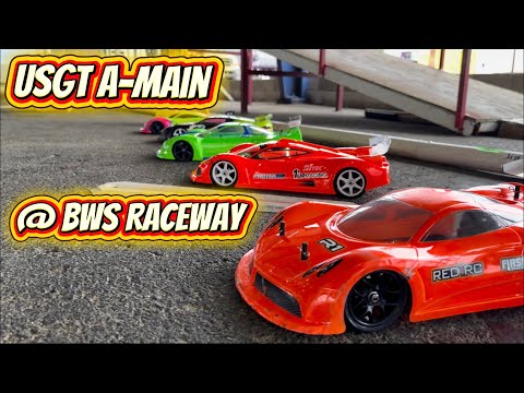 USGT A-main at BWS in Perris, California. RC car racing.
