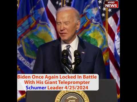 Confused Biden Teleprompter, Attempting Vigor; TRUMP: GDP down, energy way up, Bidenomics!