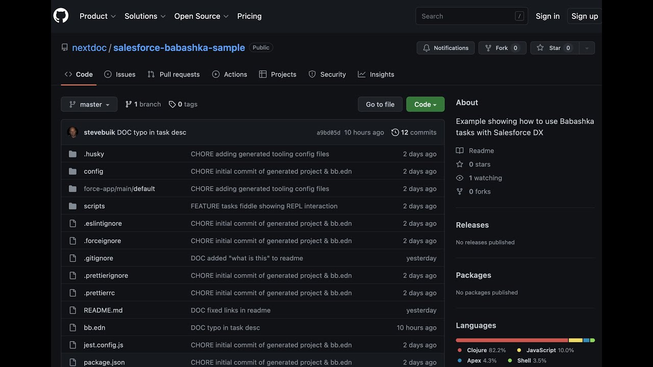 Babashka Salesforce Example