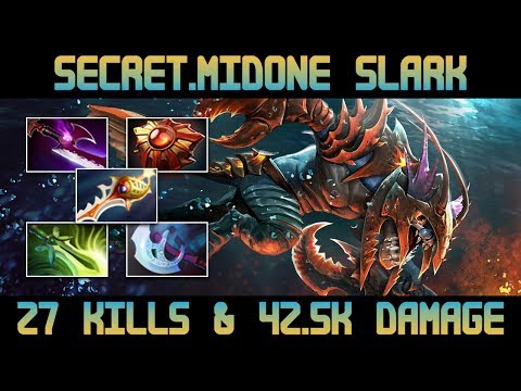 Secret. MidOne plays Slark - 27 kills and 42,5k DAMAGE! - Dota 2