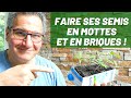 Faire ses semis en mottes et en briques ! (Idée récup' au potager ;-) )