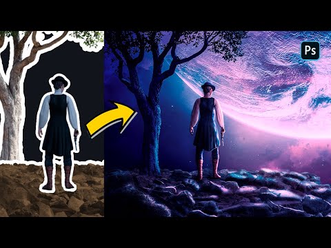 Fantasy Glowing Moon Photo Manipulation - Photoshop speed art Tutorial