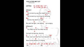 YOU LIFTED ME OUT || Chris Tomlin || key of D || lyrics and chords || praise and worship