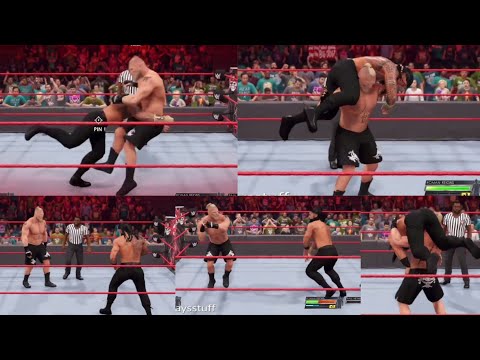 WWE 2k22 Roman reigns vs brock lesnar fastest one on one match😂😅😹 #wwe2k22