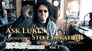 Luke, you seriously need to tighten the screw on that upper-horn Strap-Lok button. One good tug and that sucker is gonna go flying. (see at ).（00:03:20 - 00:10:19） - スティーヴ・ルカサー ピッキング・スタイルとアーミングの秘密『ルークに質問！』Q&A Vol.1