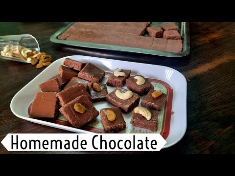 Homemade Chocolate || 3 ingredients Chocolate || Easy and  quick Chocolate Recipe ||