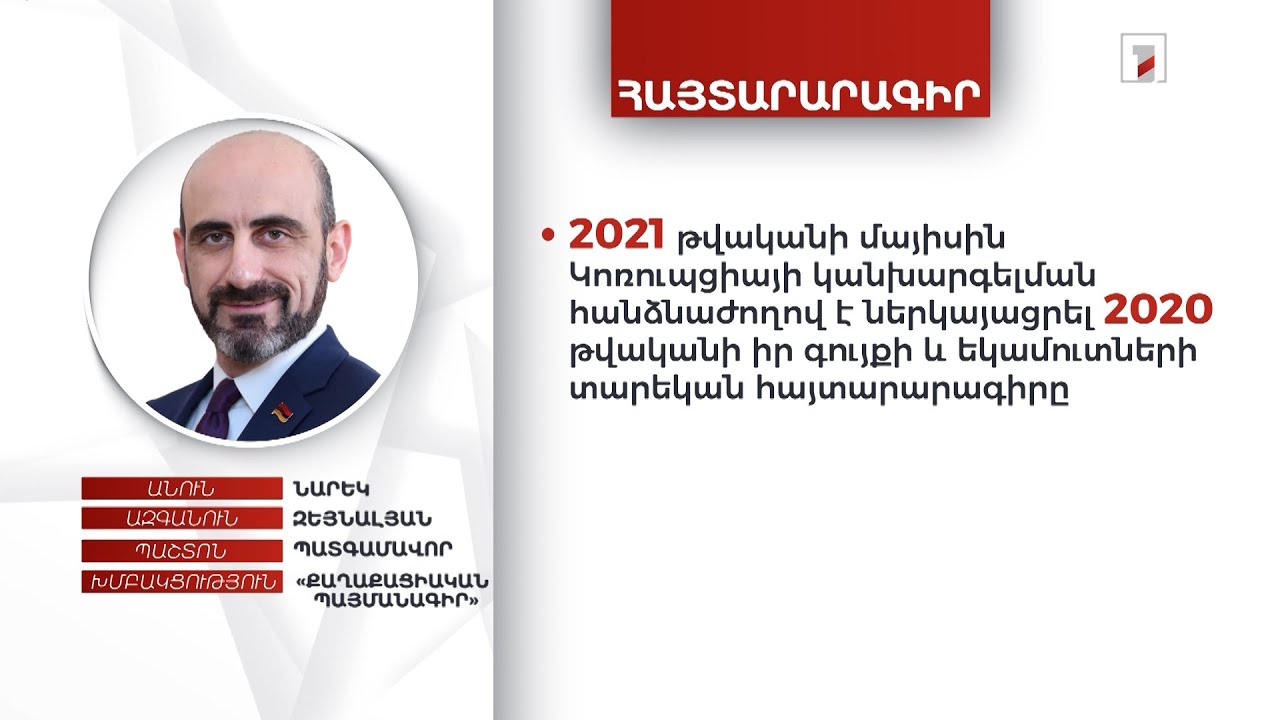 3 անշարժ գույք, 1 ավտոմեքենա, 3500 դոլար. պատգամավոր Նարեկ Զեյնալյանի հայտարարագիրը