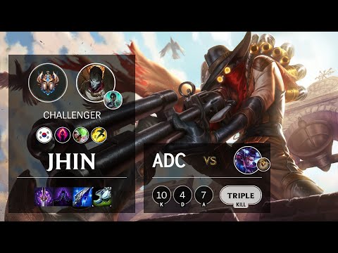 Jhin ADC vs Vayne - KR Challenger Patch 10.14