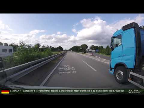 1060 GERMANY Autobahn 61 Frankenthal Worms Gundersheim Alzey Bornheim Gau-Bickelheim Bad Kreuznach