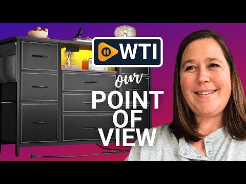 Black Dresser for Bedroom Dresser with LED Lights and Charging Station - WTI product video review