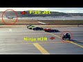 The Ultimate Race Ninja H2R Vs Jet Planes Super Cars
