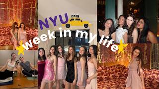 NYU week in the life - date party, friends, studying, and more!