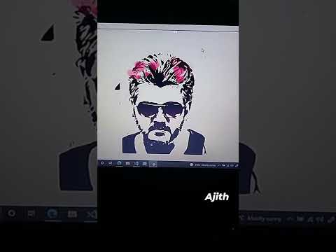 Thala Ajith, animating in python with sketchpy || turtle || Sketchpy || Code Hub