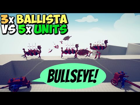 Survival! 3x Ballista vs Every Faction 3v5 - Totally Accurate Battle Simulator TABS