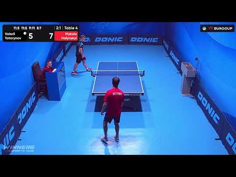 18:00 Valerii Tatarynov  - Mykola Halynskyi 25.07.2023 TT Euro.Cup Ukraine  Star. TABLE 4