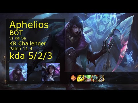 Aphelios ADC & Thresh vs Kai'Sa & Rell - KR Challenger 5/2/3 Patch 11.4 // [롤] 아펠리오스 vs 카이사