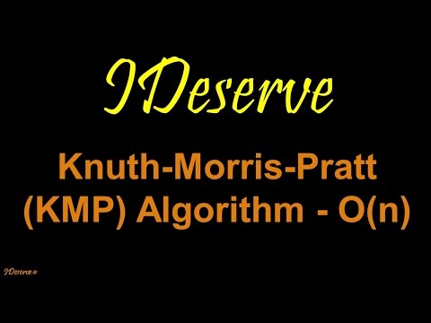 Knuth–Morris–Pratt (KMP) Pattern Matching