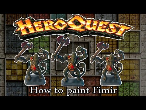 HeroQuest (1989) - How to paint Fimir miniatures - Games Workshop Painting tutotial