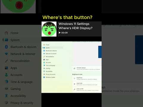 Open HDR Settings in Windows 11