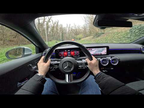 MERCEDES A-CLASS Facelift - POV test drive (200d, AMG Line)