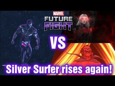 Silver Surfer vs Knull and Mephisto stage 10 marvel future fight #mff #Histromorphic #Silversurfer