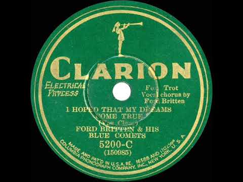1930 Ford Britten (Fred Hall) - I Hoped That My Dreams Come True (Arthur Fields, vocal)