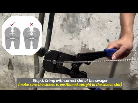 IWISS Wire Rope Crimping Tool for Aluminum Crimping Loop Sleeve, Two Barrel Ferrule, Oval Sleeves