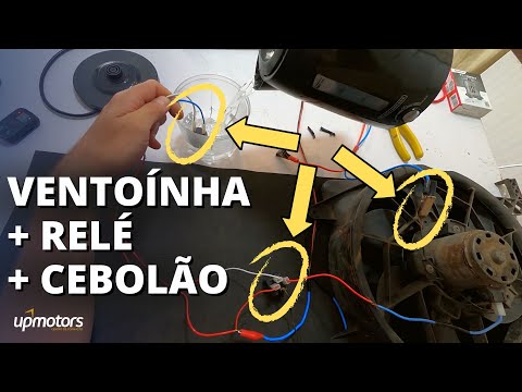 Connection of the radiator fan and temperature sensor with relay; UPMOTORS