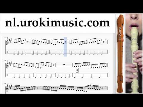 Blokfluit B. Leren Spelen Sia Elastic Heart Blokfluitles Deel#1 Studie Klasse Muzieknoten