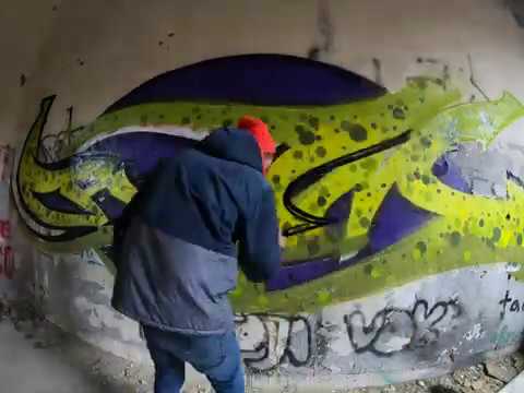 Graffiti in abandoned building