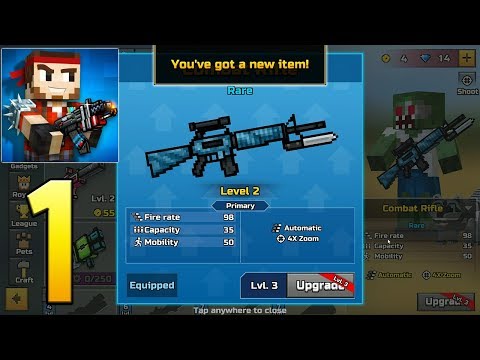 Pixel Gun 3D - Gameplay Walkthrough Part 1 - Combat Rifle