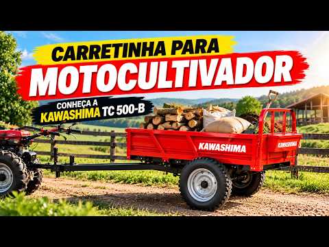Carretinha para Motocultivador a Gasolina - Conheça a KAWASHIMA TC 500-B.