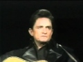 Johnny Cash sings "Man In Black" for the first ...