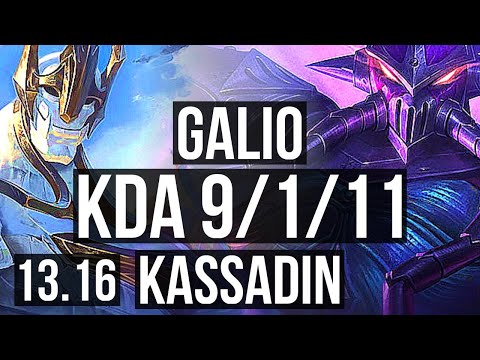 GALIO vs KASSADIN (MID) | 9/1/11, 1.8M mastery, 300+ games | KR Diamond | 13.16