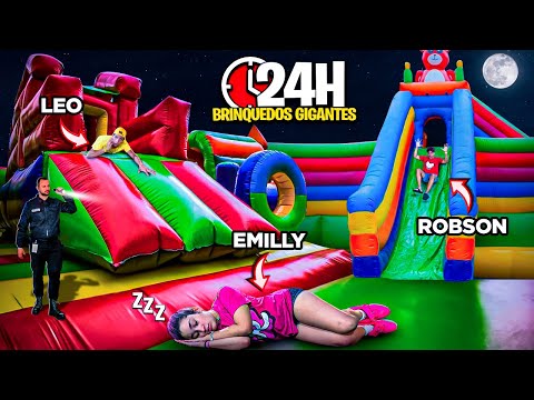 24 HORAS NO MAIOR PARQUE INFLÁVEL DO MUNDO *fomos pegos