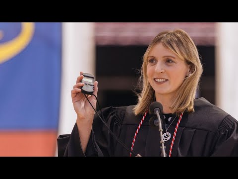 Katie Ledecky addresses the Class of 2025