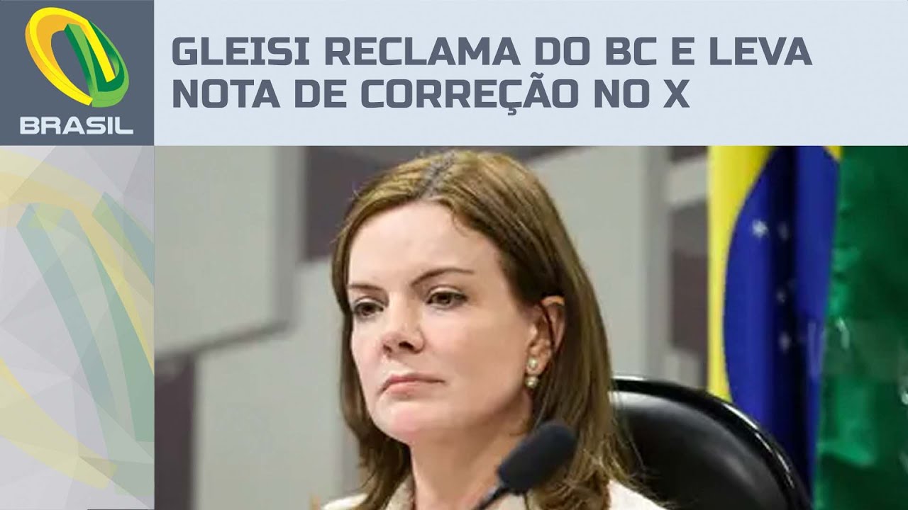 Gleisi Hoffmann reclama de alta de juros do Banco Central e leva checagem de correção no X