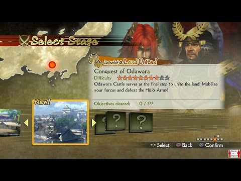 Samurai Warriors 4 Campaign Walkthrough (PS4) Legend of a Land United Part 6 - Conquest of Odawara