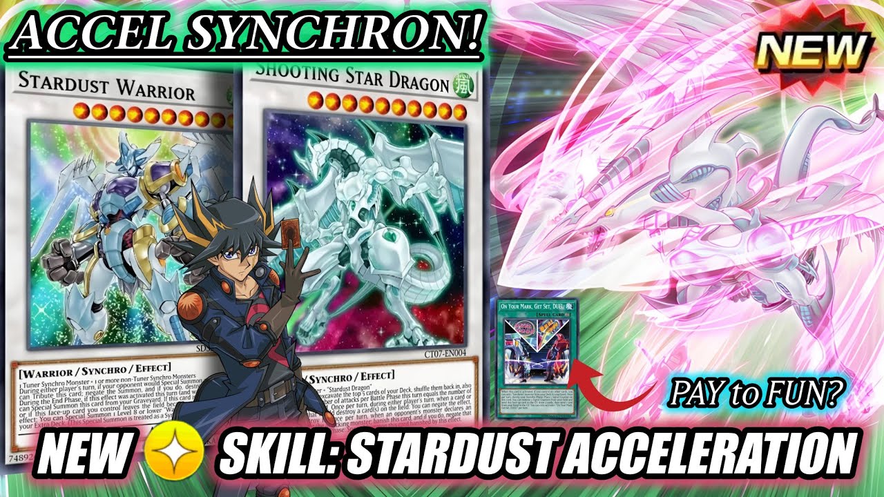 ACCEL SYNCHRO STARDUST DRAGON! YUSEI FUDO Synchron Deck ft. NEW SKILL! [DUEL LINKS]