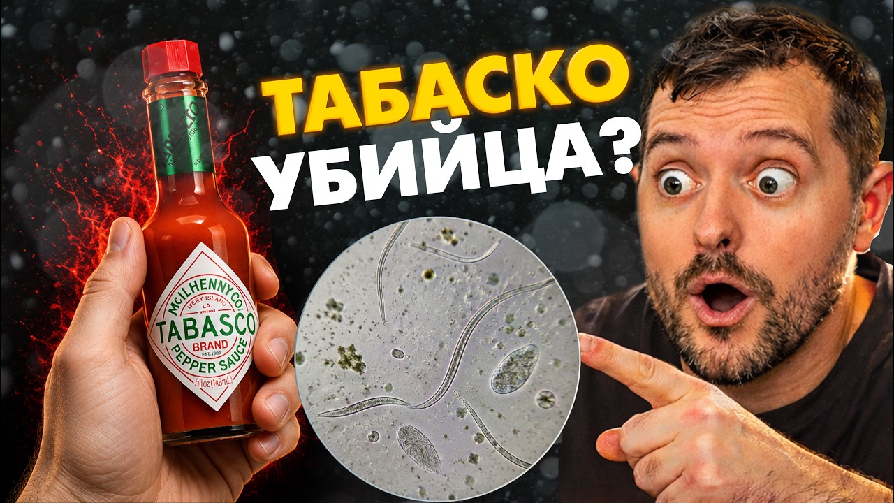 ТАБАСКО против ВАСАБИ под микроскопом. Выживут ли микробы?