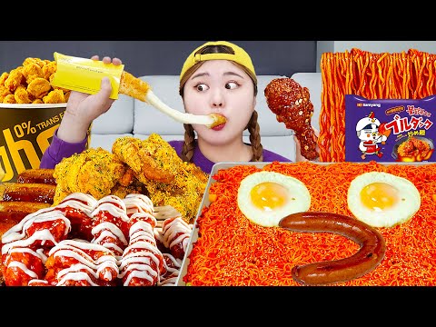MUKBANG Bburinkle Chicken Spicy Chicken Noodles EATING SHOW by HIU 하이유