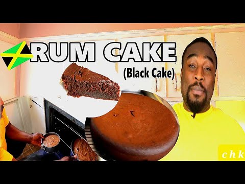 How to make Jamaican RUM CAKE easy step by step black cake recipe