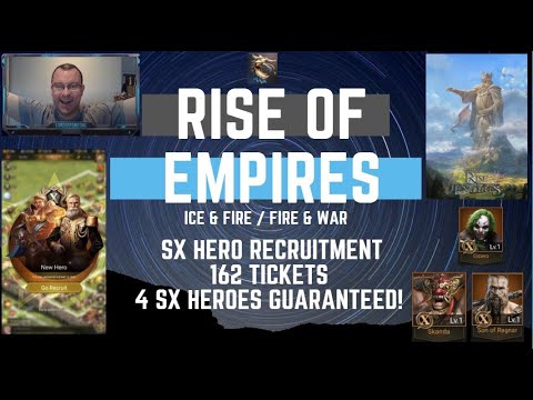 SX Hero Recruitment 162 Tickets - 4SX Heroes Guaranteed - Rise Of Empires Ice & Fire