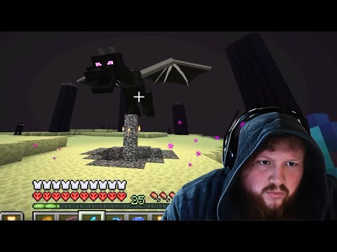 Facing the Ender Dragon (Minecraft Solo Hardcore)