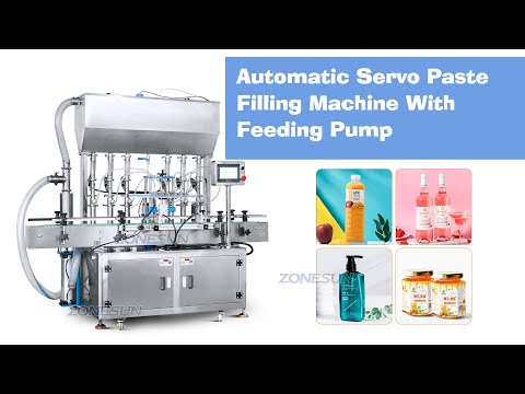 How to use ZS-YT6T-6PX Automatic Servo Paste Filling Machine With Feeding Pump (6 Nozzles)