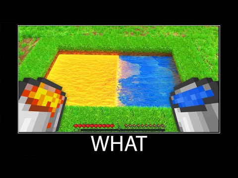 Sticky - Minecraft memes - Minecraft wait what meme part 282 realistic minecraft lava vs water bucket