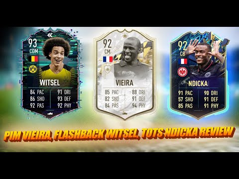 92 PRIME ICON MOMENTS VIEIRA, 92 TOTS Ndicka, 93 Flashback Witsel Player Review! FIFA 22 FUT