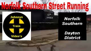 preview picture of video 'Norfolk Southern Street Running on 6th St. in Franklin, Ohio - Friday, February, 15, 2013'