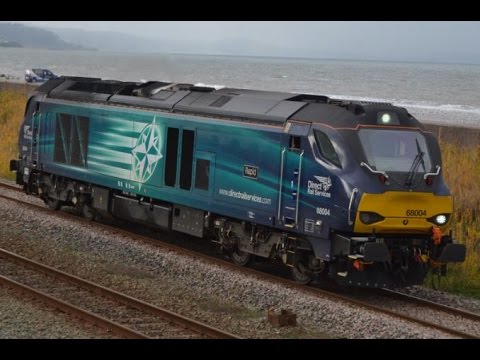 #570: DRS Class 68004 passes Colwyn Bay & Pensarn (21/10/15)