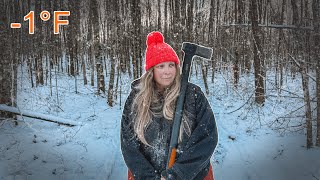 3 Day 0°F Snow Storm at my Off Grid Cabin in the Woods